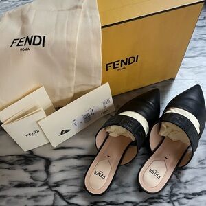 *SALE* Fendi Black Mules 39